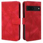 For Google Pixel 8a Skin Feel Geometric Lines Leather Phone Case(Red) - 2