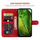 For Google Pixel 8a Skin Feel Geometric Lines Leather Phone Case(Red) - 3