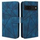 For Google Pixel 8a Skin Feel Geometric Lines Leather Phone Case(Blue) - 2