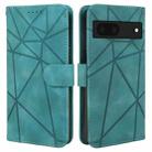 For Google Pixel 8a Skin Feel Geometric Lines Leather Phone Case(Green) - 2