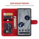 For Google Pixel 8 Skin Feel Geometric Lines Leather Phone Case(Red) - 3