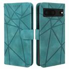 For Google Pixel 8 Skin Feel Geometric Lines Leather Phone Case(Green) - 2