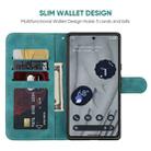 For Google Pixel 8 Skin Feel Geometric Lines Leather Phone Case(Green) - 3