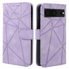 For Google Pixel 8 Skin Feel Geometric Lines Leather Phone Case(Purple) - 2