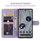 For Google Pixel 8 Skin Feel Geometric Lines Leather Phone Case(Purple) - 3