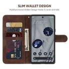 For Google Pixel 8 Skin Feel Geometric Lines Leather Phone Case(Brown) - 3