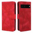 For Google Pixel 8 Pro Skin Feel Geometric Lines Leather Phone Case(Red) - 2