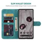 For Google Pixel 8 Pro Skin Feel Geometric Lines Leather Phone Case(Green) - 3