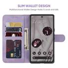 For Google Pixel 8 Pro Skin Feel Geometric Lines Leather Phone Case(Purple) - 3