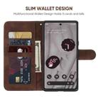 For Google Pixel 8 Pro Skin Feel Geometric Lines Leather Phone Case(Brown) - 3