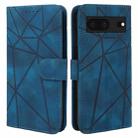 For Google Pixel 7 Skin Feel Geometric Lines Leather Phone Case(Blue) - 2