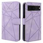 For Google Pixel 7 Skin Feel Geometric Lines Leather Phone Case(Purple) - 2