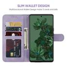 For Google Pixel 7 Skin Feel Geometric Lines Leather Phone Case(Purple) - 3