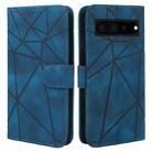 For Google Pixel 7 Pro Skin Feel Geometric Lines Leather Phone Case(Blue) - 2