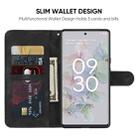 For Google Pixel 6a Skin Feel Geometric Lines Leather Phone Case(Black) - 3