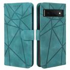 For Google Pixel 6a Skin Feel Geometric Lines Leather Phone Case(Green) - 2