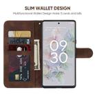 For Google Pixel 6a Skin Feel Geometric Lines Leather Phone Case(Brown) - 3