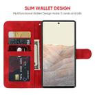 For Google Pixel 6 Skin Feel Geometric Lines Leather Phone Case(Red) - 3