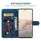 For Google Pixel 6 Skin Feel Geometric Lines Leather Phone Case(Blue) - 3