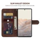 For Google Pixel 6 Skin Feel Geometric Lines Leather Phone Case(Brown) - 3