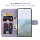 For Google Pixel 6 Pro Skin Feel Geometric Lines Leather Phone Case(Purple) - 3