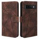 For Google Pixel 6 Pro Skin Feel Geometric Lines Leather Phone Case(Brown) - 2