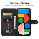 For Google Pixel 5a Skin Feel Geometric Lines Leather Phone Case(Black) - 3