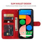 For Google Pixel 5a Skin Feel Geometric Lines Leather Phone Case(Red) - 3