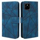 For Google Pixel 5a Skin Feel Geometric Lines Leather Phone Case(Blue) - 2