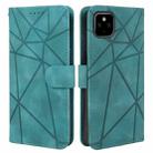 For Google Pixel 5a Skin Feel Geometric Lines Leather Phone Case(Green) - 2