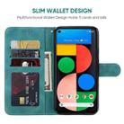 For Google Pixel 5a Skin Feel Geometric Lines Leather Phone Case(Green) - 3