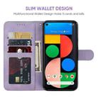 For Google Pixel 5a Skin Feel Geometric Lines Leather Phone Case(Purple) - 3