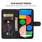 For Google Pixel 5 Skin Feel Geometric Lines Leather Phone Case(Black) - 3