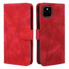 For Google Pixel 5 Skin Feel Geometric Lines Leather Phone Case(Red) - 2