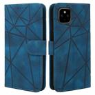 For Google Pixel 5 Skin Feel Geometric Lines Leather Phone Case(Blue) - 2