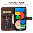 For Google Pixel 5 Skin Feel Geometric Lines Leather Phone Case(Brown) - 3