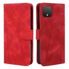 For Google Pixel 4 XL Skin Feel Geometric Lines Leather Phone Case(Red) - 2