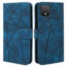 For Google Pixel 4 XL Skin Feel Geometric Lines Leather Phone Case(Blue) - 2