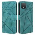 For Google Pixel 4 XL Skin Feel Geometric Lines Leather Phone Case(Green) - 2