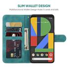 For Google Pixel 4 XL Skin Feel Geometric Lines Leather Phone Case(Green) - 3