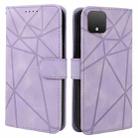 For Google Pixel 4 XL Skin Feel Geometric Lines Leather Phone Case(Purple) - 2