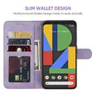 For Google Pixel 4 XL Skin Feel Geometric Lines Leather Phone Case(Purple) - 3