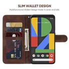 For Google Pixel 4 XL Skin Feel Geometric Lines Leather Phone Case(Brown) - 3