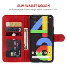 For Google Pixel 4a 4G Skin Feel Geometric Lines Leather Phone Case(Red) - 3