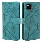 For Google Pixel 4a 4G Skin Feel Geometric Lines Leather Phone Case(Green) - 2