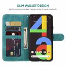 For Google Pixel 4a 4G Skin Feel Geometric Lines Leather Phone Case(Green) - 3