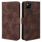 For Google Pixel 4a 4G Skin Feel Geometric Lines Leather Phone Case(Brown) - 2