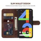 For Google Pixel 4a 4G Skin Feel Geometric Lines Leather Phone Case(Brown) - 3