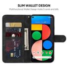 For Google Pixel 4a 5G Skin Feel Geometric Lines Leather Phone Case(Black) - 3