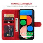 For Google Pixel 4a 5G Skin Feel Geometric Lines Leather Phone Case(Red) - 3